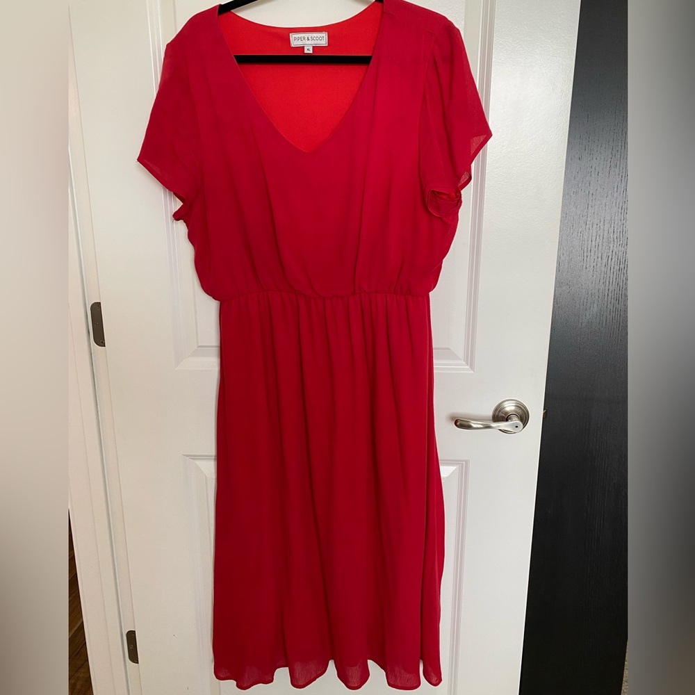 Piper & Scoot - maxi dress - XL - Red - The Derby dress